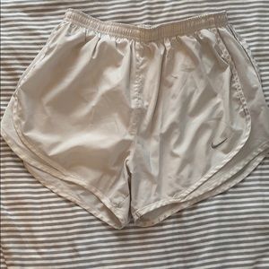 White Nike shorts